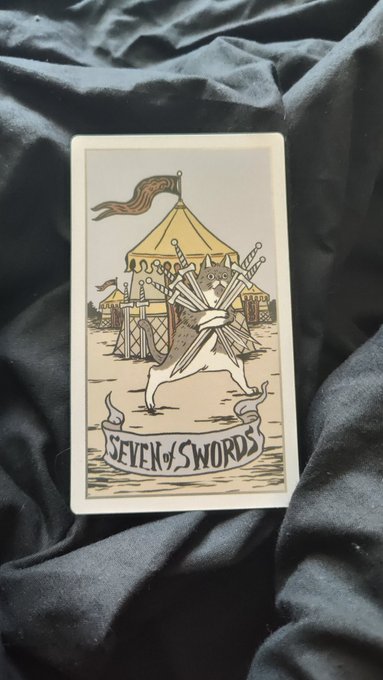 3 липня ваша #картадня у #таро це - 7 мечів. День буде тревожним та не занадто вдачливим, Великі ризики<a href="/tag/%D0%BA%D0%B0%D1%80%D1%82%D0%B0%D0%B4%D0%BD%D1%8F"class="tags">#картадня</a><a href="/tag/%D1%82%D0%B0%D1%80%D0%BE"class="tags">#таро</a>