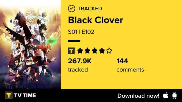 I've just watched episode S01 | E102 of Black Clover! tvtime.com/r/2SmOS #tvtime