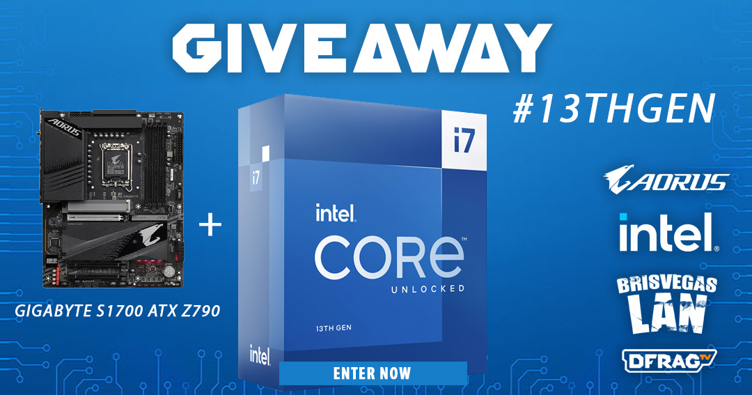 Thanks to <a href="/IntelANZ/">Intel ANZ - #14thGen Out Now!</a> we've got a brand new Core i7 13th gen CPU to giveaway with an AORUS mobo combo to upgrade your gaming rig! Gaming happens with Intel 🔥 #13thGEN #Intel Join the giveaway and win 👉 brisvegaslan.com/giveaway Available to AU NZ residents, 17+ only.