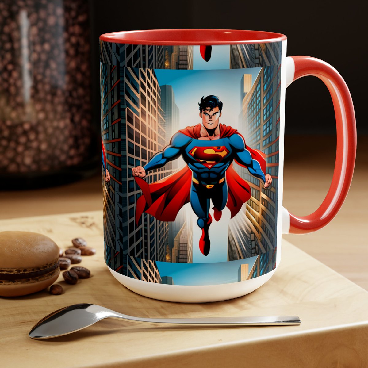 Excited to share the latest addition to my #etsy shop: Superman Mugs Two-Tone Coffee Mugs, 15oz etsy.me/3XAaad0 #coffeemugs #ceramicmugs #personalizedmugs #customizedmugs #funnymugs #uniquecoffeemugs #vintagecoffeemugs #noveltymugs #printedmugs