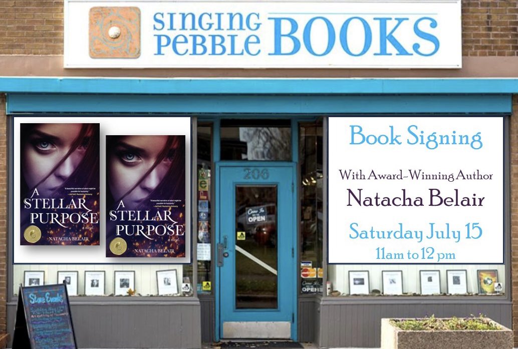 NatachaBelair's tweet photo. Please join me on July 15th from 11am to 12pm at Singing Pebble Books (206 Main Street, Ottawa) for my next book signing.

#Author #Fantasy #Fiction #YABooks #Books #Writing #BookClub #BookLover #Bookworm #Books #YAFiction #YAFantasy #BookCommunity #NatachaBelair #AStellarPurpose https://t.co/rq6dAoBB87