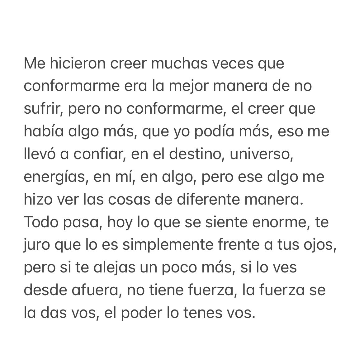 “Todo pasa y eso te lo puedo jurar”