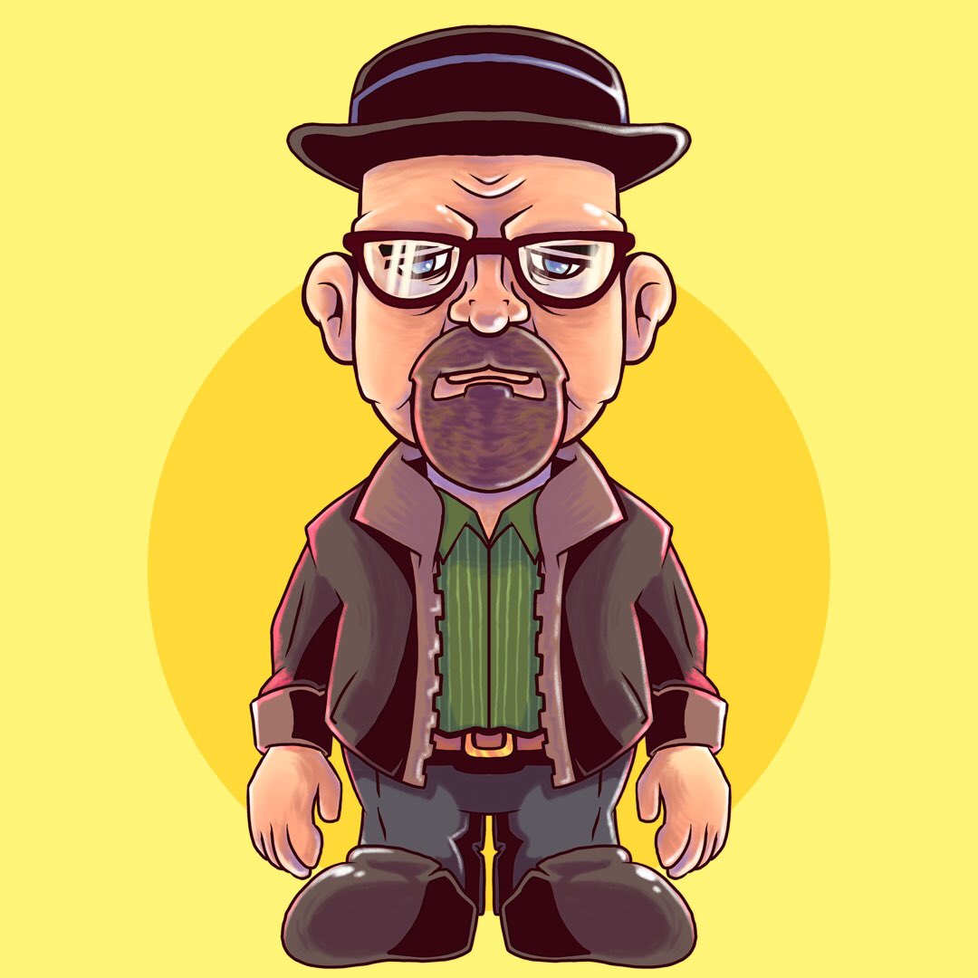 Hojyn's tweet photo. Chibi Walter White.

#BreakingBad #fanart #illusrtationart #artist https://t.co/a6EMVDFW8d