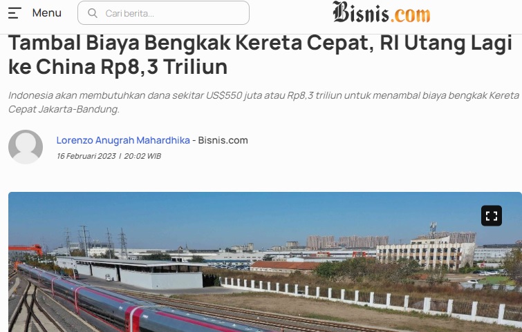 fxnetizen's tweet photo. @tvOneNews Klo proyek JIS dianggap nyusahin, lha terus klo proyek kereta cepat yg bengkak trilyunan akibat dibodoh2in china terus dianggap spt apa  ?? https://t.co/mI2mFAIOHv