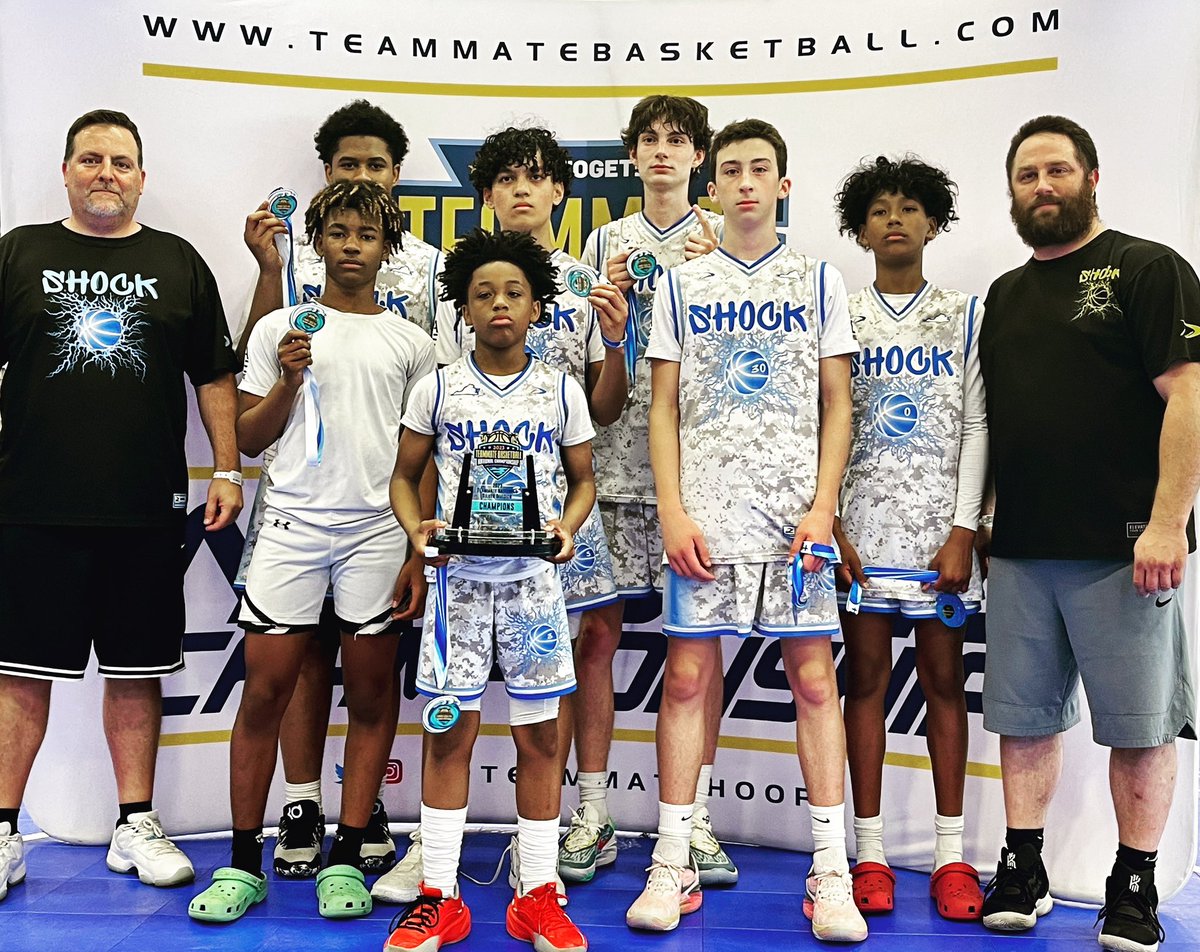 teamshockvb's tweet photo. Busy couple of weeks for our guys! Last weekend, they won the Silver Division Championship at the Teammates National Tournament at  @VBSportsCenter This weekend, they took third at the AAU East Coast Championship at @BooWilliamsAAU Keep working, fellas. Rock Hill next ⚡️ https://t.co/IrVJKBU0EF
