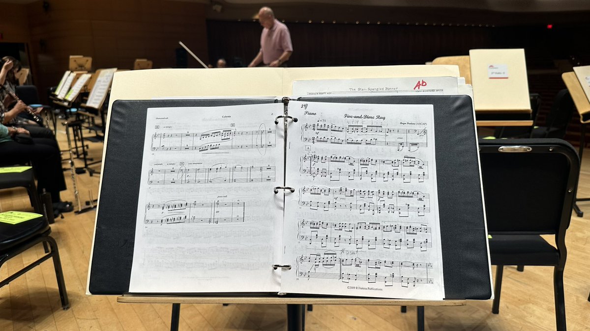 Tonight’s office! Back subbing for the <a href="/PacificSymphony/">Pacific Symphony</a> First rehearsal for the July 4th concert at the Irvine Fivepoint Amphitheater.
