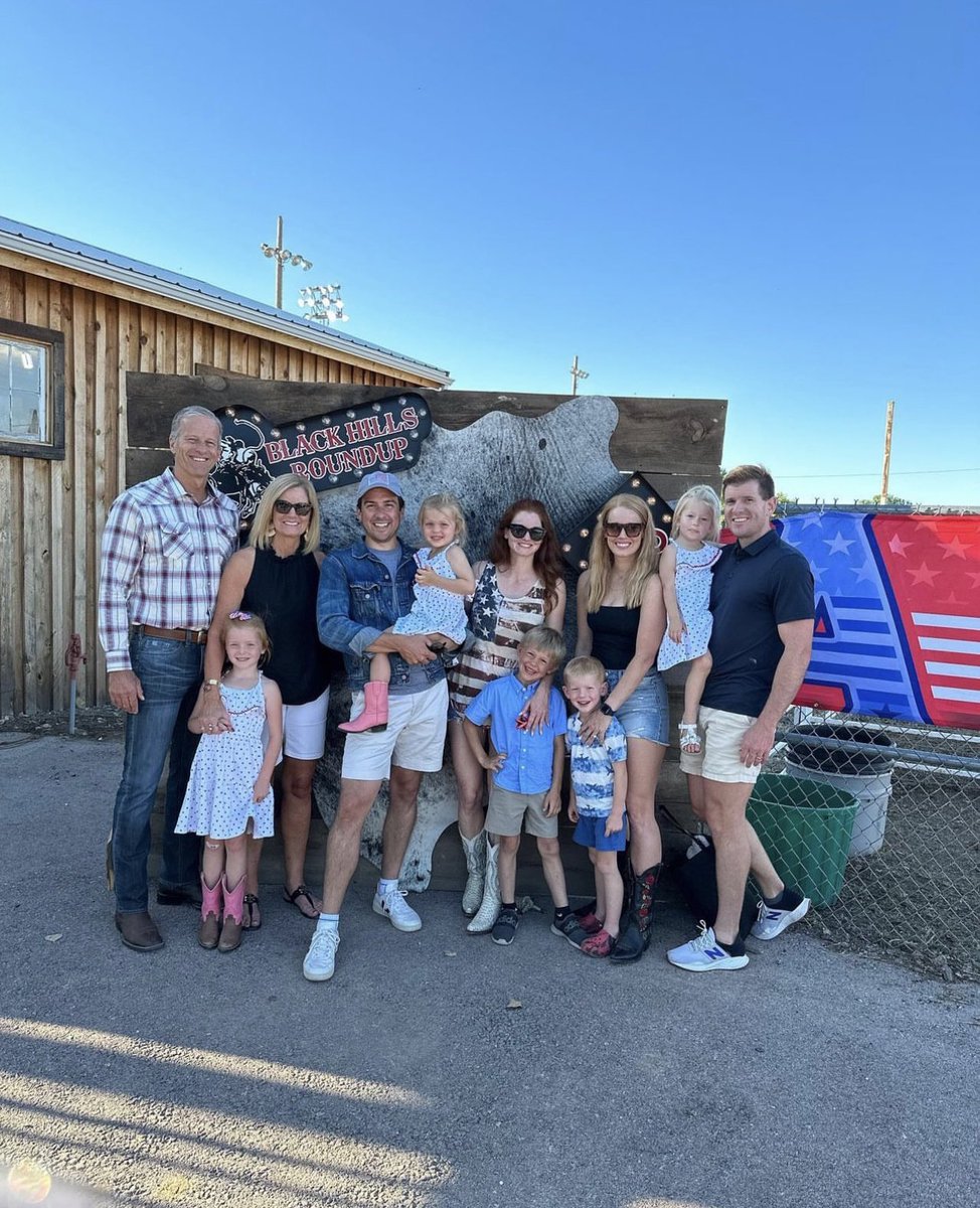 LeaderJohnThune's tweet photo. Great to have the family on hand for the 104th annual Black Hills Round Up Rodeo. One of South Dakota’s premier 4th of July holiday events. 🇺🇸 #sdsummer https://t.co/GKtlaxq8yL