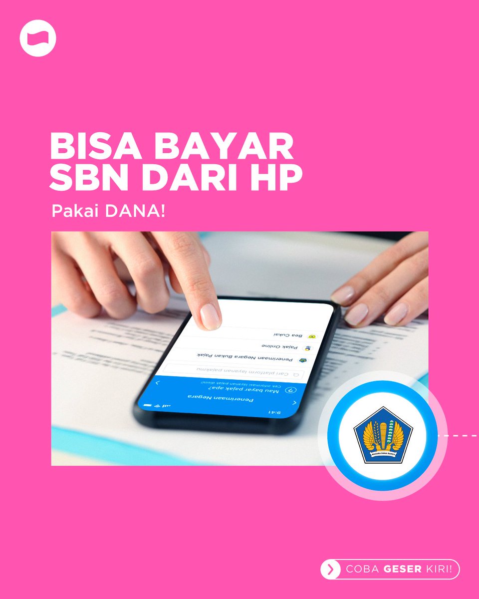 danawallet's tweet photo. Kata siapa bayar SBN ribet? Pakai DANA sih tinggal bayar di HP aja terus beres. Masukin kode billing dan bayar dehh. Gampang dan #BebasDrama kann! 💙 https://t.co/25ilyaICwd