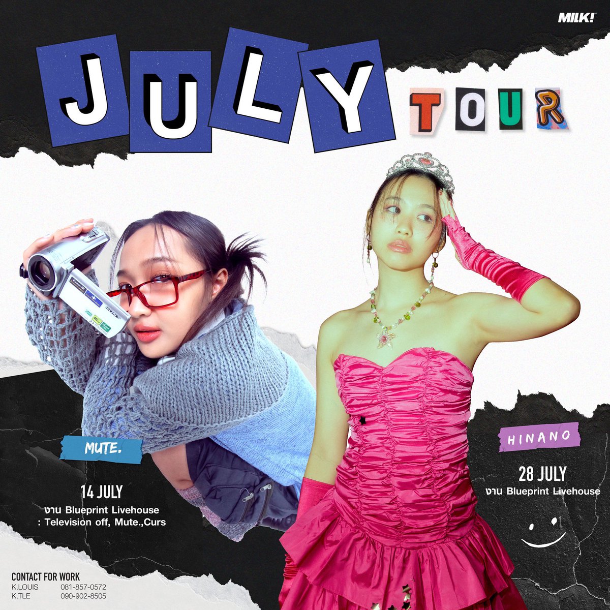 milkbkk's tweet photo. MILK! bkk’s tour date กรกฎาคมนี้มาสนุกไปด้วยกันนะ🥛💙
#PURPEECH #mute. #HINANO
#fluffypak #SeventhofJuly
#MILKbkk https://t.co/E7R6MYGf83