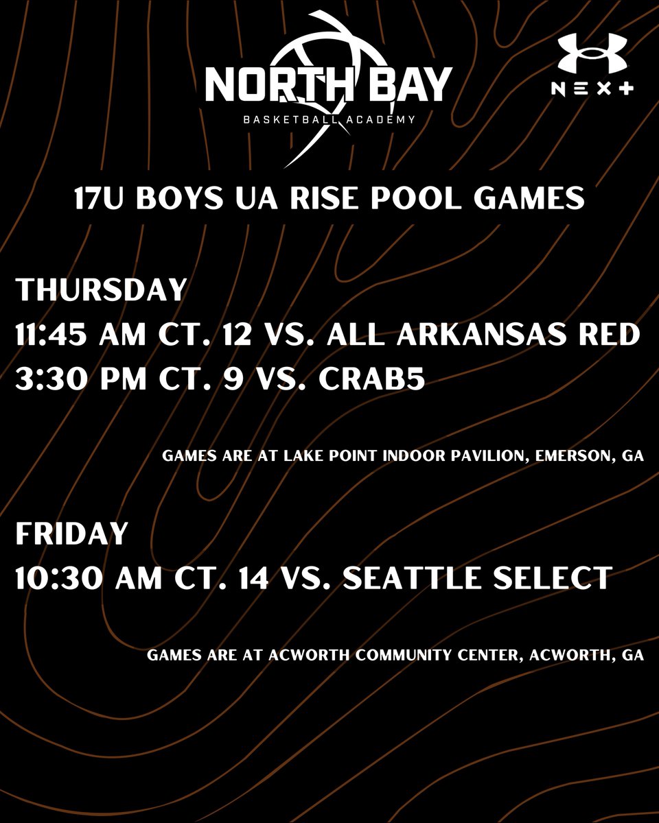 Our 17U UA Rise Team is ready for the <a href="/risecircuit/">UA Rise Circuit</a> Championships in GA this weekend🔥

Three new additions for the summer:
- Dilen Miller (2024 6'4 PG, <a href="/AZCompass_Prep/">AZ Compass Prep🐉</a>)
- Ryan Jackson (2024 6’6 W, <a href="/AZCompass_Prep/">AZ Compass Prep🐉</a>)
- Marcel Longmire (2024 6’3 W, <a href="/jessebetheljags/">Jesse M Bethel High School</a>)

Let’s get it 💪