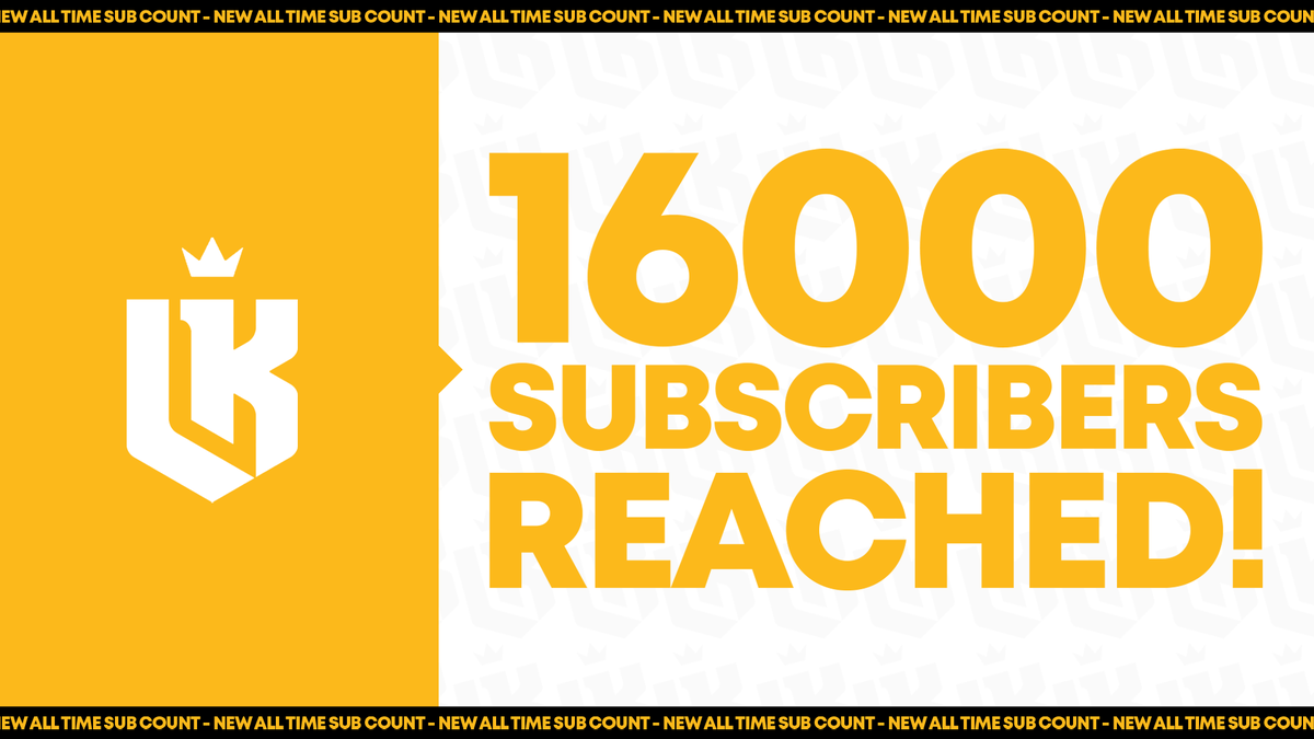 LordKebun's tweet photo. Today we broke our ALL TIME SUB record from 2.5 years ago surpassing 16,000 subs on twitch!

Crazy to look back on the journey so far, it feels surreal at times. Super grateful for you all always riding with me, and can't wait for what's to come! https://t.co/kha841rpFe