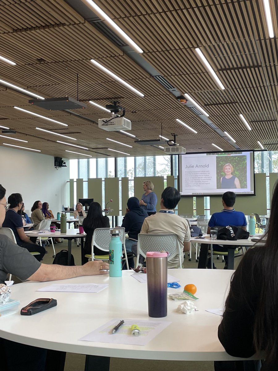 Enjoying ⁦@MrsArnoldLive⁩ presenting to other <a href="/QUT/">QUT</a> doctoral students about being an emerging assessment scholar about #productivity. You are a super productive researcher and scholar! Great to see the insider tips about how.