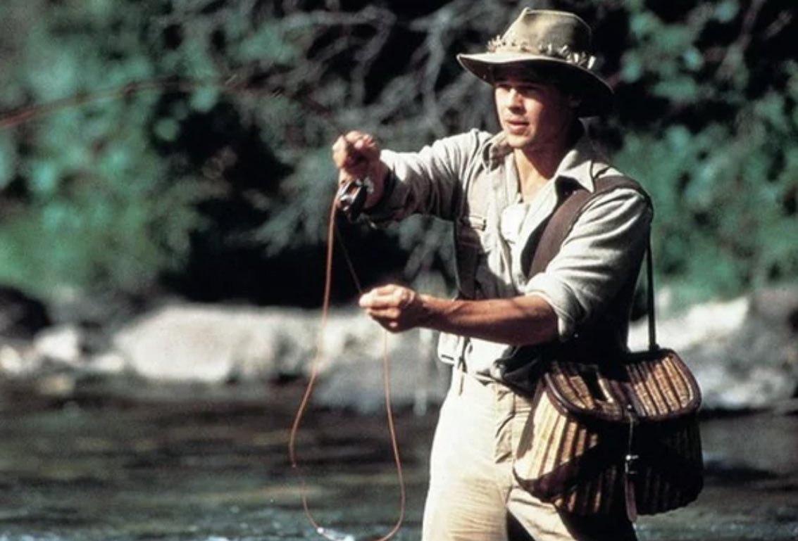 TroutSensei's tweet photo. “I taught Brad Pitt to fly fish in my pool” - Melissa Etheridge

They both were living in Los Angeles when Brad Pitt was auditioning for the part in the film. Etheridge knew how to cast and taught Pitt in her pool to help him get the part. https://t.co/yo06jujWvp