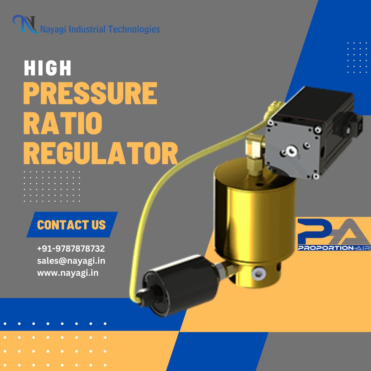 NayagiIndustry's tweet photo. Many manufacturing processes require precise control of high pressures. 
#HighPressureRatioRegulator #Seriespressurereducingregulators #electronicpressureregulators #pressurecontroller #proportionair #pressuretransducer #proportionairpressurecontrolvalves #proportion https://t.co/8TbAnRidgB