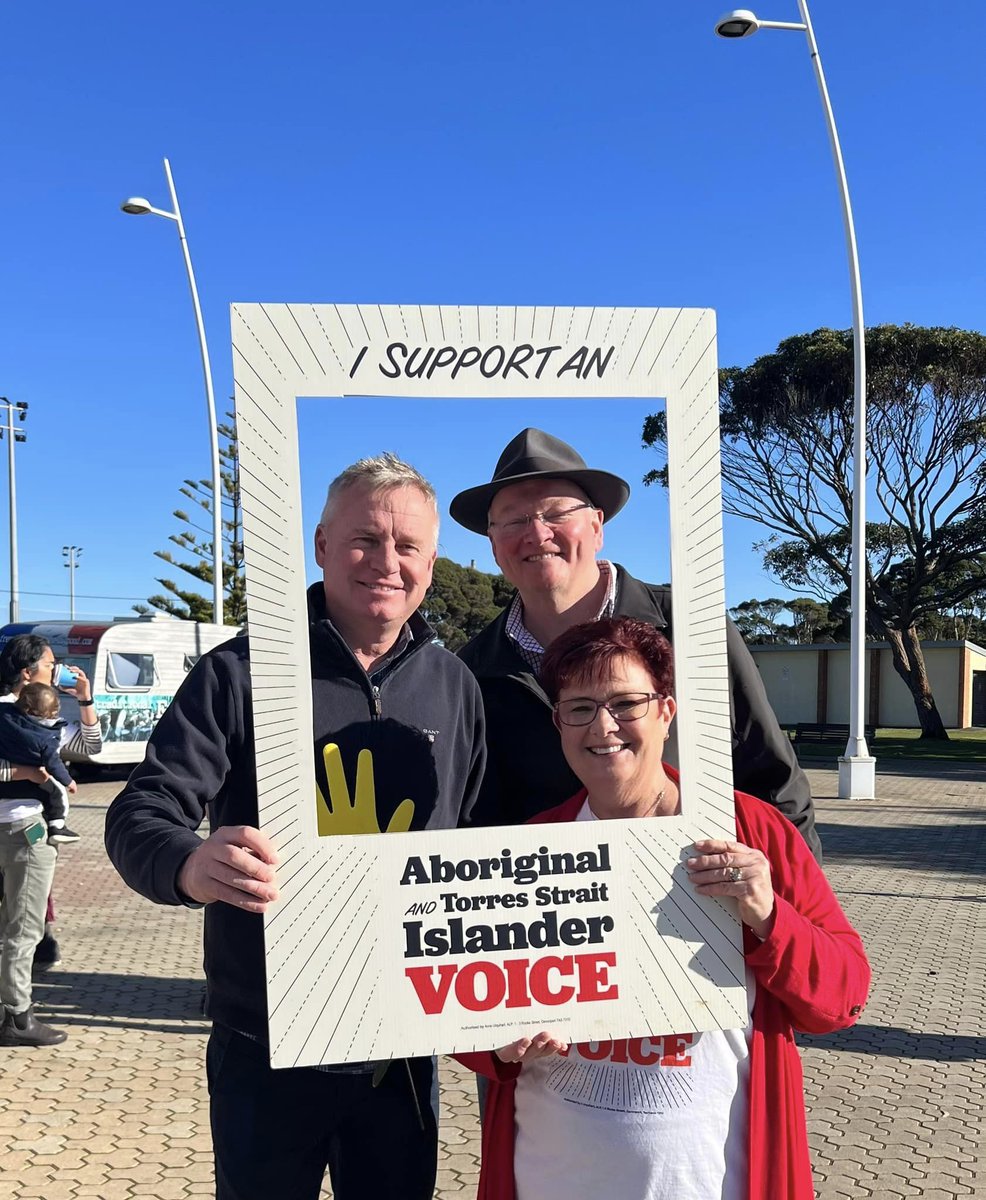 A big thank you to the Tasmanian Premier Jeremy Rockliff, Minister for Aboriginal Affairs Roger Jaensch, and Senator Anne Urquhart for showing their support together for the Voice. The Voice is an opportunity to put politics aside. Let's get this done together. #voteyes