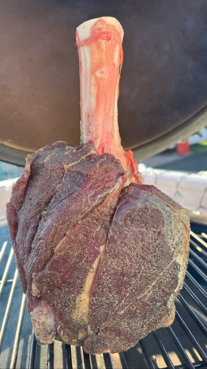 StoddartsBeef's tweet photo. Certified Aberdeen Angus Beef Thor Hammer, cooked low and slow on the Kamado Joe BBQ. #stoddartassured #bestinbeef #aberdeenangus #thorshammer #tasty #delicious #scotchbeef #beefshank #beefshin #lowandslow #lovebeef https://t.co/nfYiGNt2hu