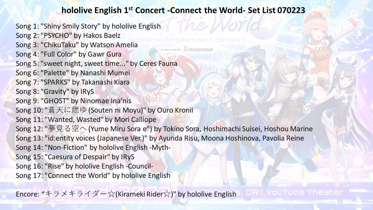🎊 hololive English 1st Concert -Connect the World- 🎊 Thank you 