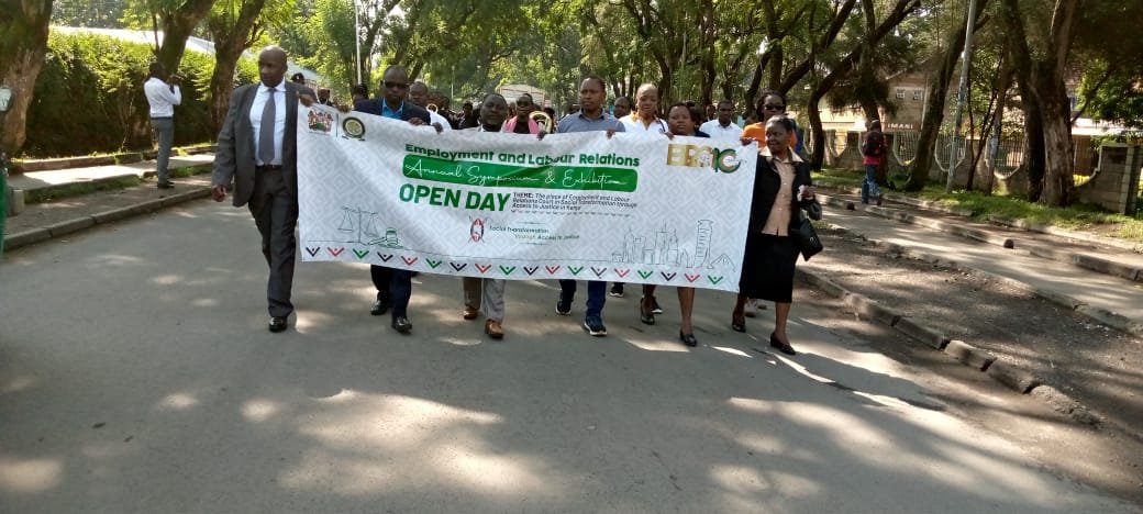 Nakuru Employment and Labour Relations Court celebrates 10yrs anniversary with an open day marching in the streets of Nakuru city.