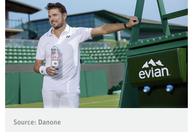 Expect to see this fancy greenwashing at <a href="/Wimbledon/">Wimbledon</a> this summer from one of the largest users of plastic packaging worldwide, <a href="/Danone/">Danone</a> - owners of <a href="/evianwater/">evian</a> who make plastic bottles but don’t want you to think about that! We will be there to point this out #BreakFreeFromPlastic