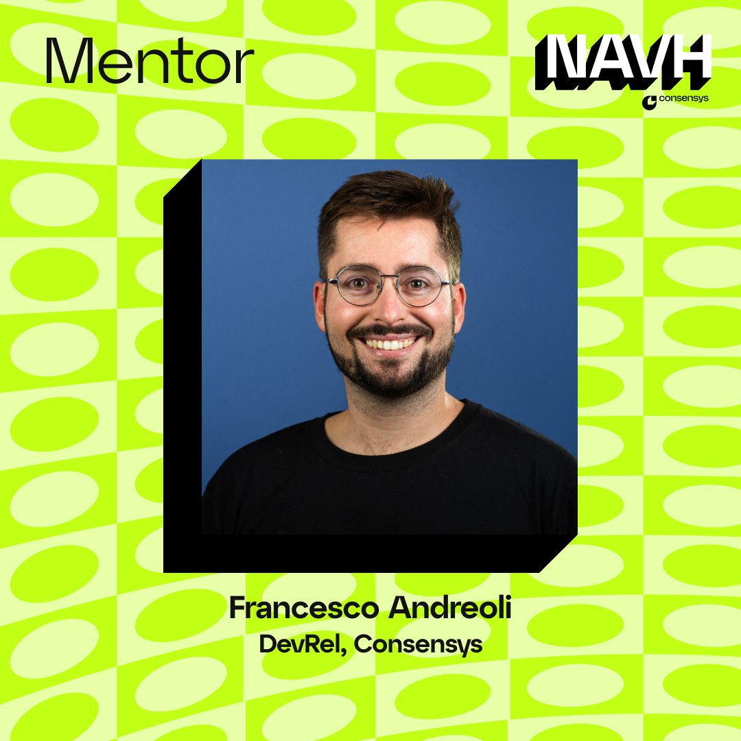 francescoswiss's tweet photo. Happy monday🌞I'll be mentoring at Not Another Virtual Hackathon, presented by @Consensys!

#NAVHack23 calls upon all builders 👉dapp developers, students, community builders
✅Make friends across the globe
✅Learn from top-tier mentors
✅Prize pool of $115,500USD https://t.co/rAMVjQfiLR