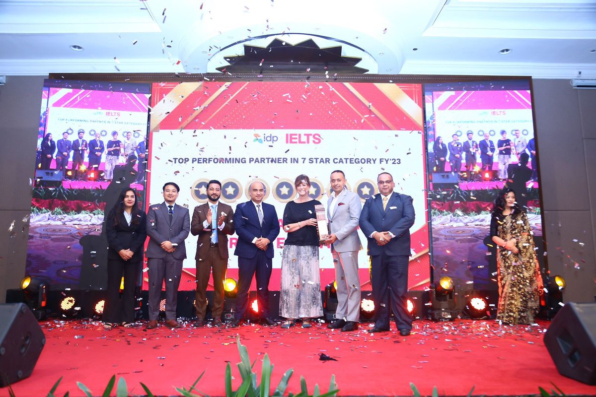 AusAmbNP's tweet photo. Congratulations @IdpNepal @idpieltsnepal and your fantastic IELTS partners for all that you do to support Nepali students taking up study opportunities in 🇦🇺. I was delighted to join your awards night, recognising the great contribution of IELTS consultancies. https://t.co/JPCl1B0Mpz