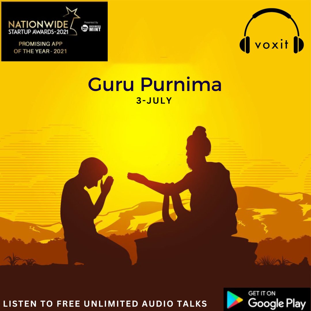 Happy Guru Purnima
.
Listen to an interesting audio talks on VOXIT!
Download Now🔽
voxit.page.link/in
.
#Guru #Gurupournima #GuruPurnima2023 #podcasterlife #audiotalks #audio #tamil #hindi #audio #podcast #podcastlistening #podcastapp #podcaster #podcasterlife