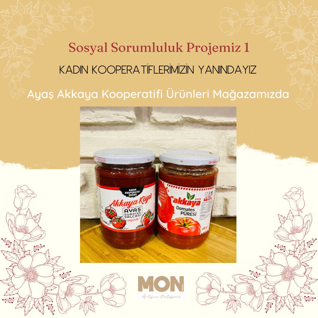 Kadın Kooperatiflerimizin Destekçisiyiz 💛