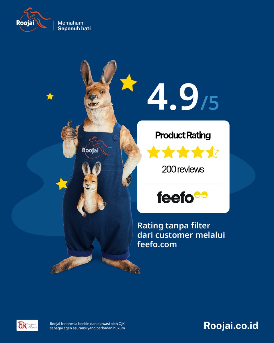 Terima kasih ya untuk kepercayaanmu selama ini!

Cek website roojai.co.id untuk review jujur dari
customer yang telah puas, diperoleh melalui feefo.com tanpa di edit/filter terlebih dahulu.

#review #roojai #roojaiindonesia #roojaiinsurance