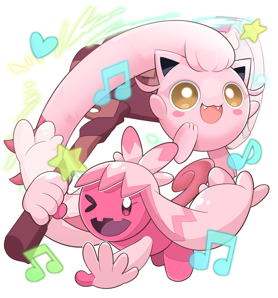 ポケモンSV サケブシッポとデカヌチャンのピンク色ペア