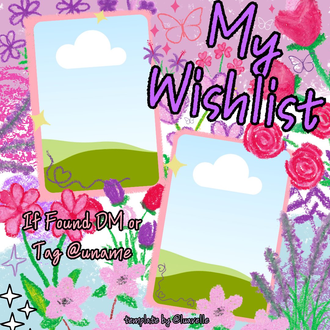 luavelle's tweet image. Wishlist Template 1p &amp;amp; 2p Pastel Garden ❀。• *₊°  

- Feel free to use &amp;amp; edit  
- Pro &amp;amp; non pro ver available 
- Don't remove my watermark   
- Tag &amp;amp; rt would be much appreciated when used     

PERSONAL USE ONLY