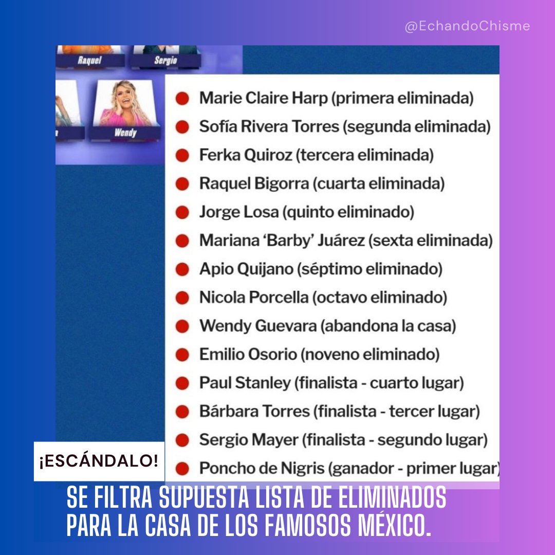 Josventuraf29's tweet photo. ¡Se confirmó! Decía la productora que la decisión la toma el público, con esta lista se confirma que no es así. Perdieron credibilidad...
Todos sabemos que debió haberse ido Paul, pero conductor de Televisa. #lacasadelosfamososmx #TeamInfierno #Televisa https://t.co/MJgFx9mhm1