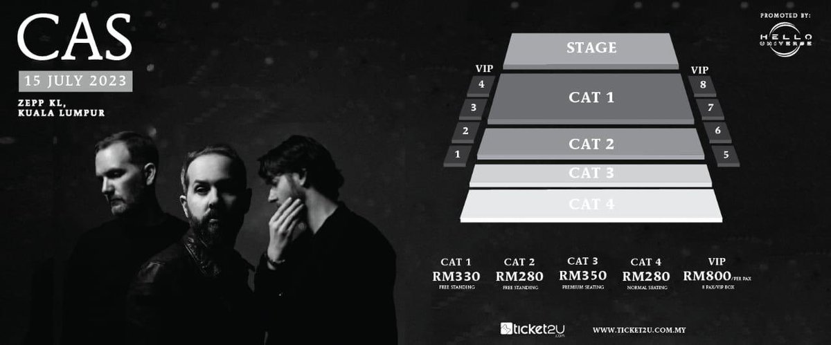 raudhahabas's tweet photo. WTS CAS KL DAY 1

Details:
15 July 2023
2 tickets of CAT 3
RM726 for both tickets including tax (selling with actual price)
Seats: A27 and A30

#WTS #CASLiveinKL

Please dm if you’re interested. https://t.co/ANXIl2vKdf
