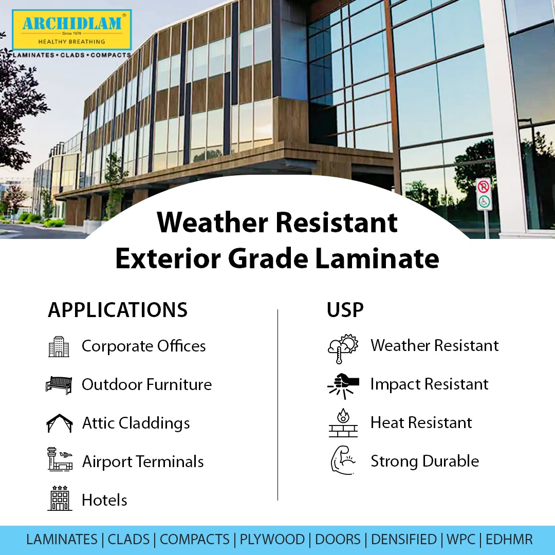 archidplyIND's tweet photo. Weather Resistant Exterior Grade Laminate
π Visit:- https://t.co/7SvhsZiD7Q
βοΈ Call :- +91-9711070340
#exteriorgrade #gradelaminate #exteriorclads #gradeclads #laminates #clads #exterior #archidply #archidlam #archidplyplywood #decor #interiordesign #wooden #IndustryIndia https://t.co/yYceQJeK2W