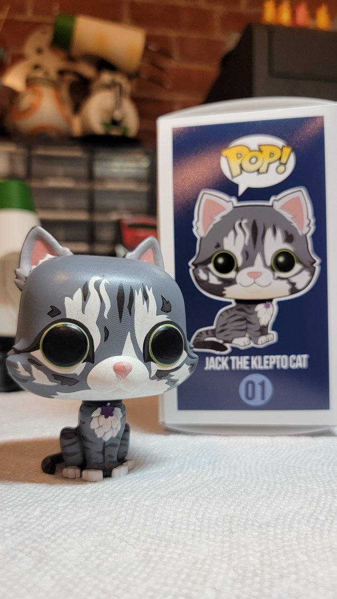 I was finally able to gift this to my sister, so now I can talk about it. Custom Funko I sculpted, printed, painted, and made the box for of <a href="/bmdelacy/">Brittany DeLacy</a>'s cat. I learned a ton doing this project, and had a great time!