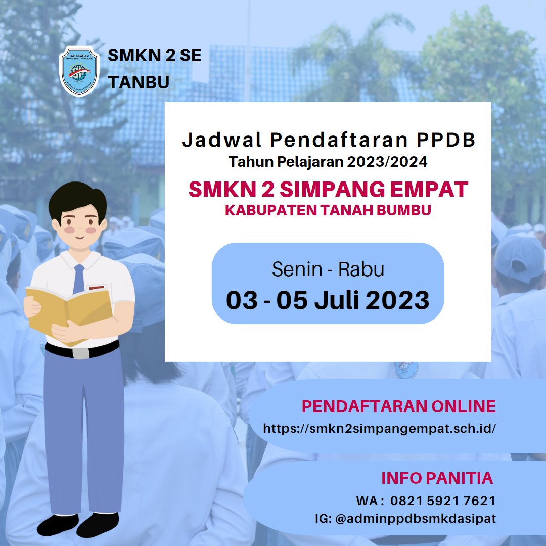 SmkdaSipatt's tweet photo. Info PPPDB TP.2023/2024 https://t.co/qRERVIRlz0