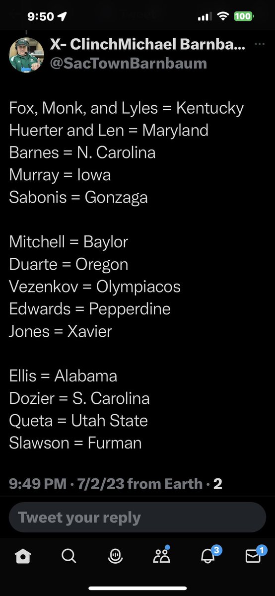 SacTownBarnbaum's tweet photo. If anyone has as much of a #HoopObsession as both @BobbyGerould and I do when it comes to where the @SacramentoKings players played their college ball at, well… the text picture says it all. For broadcasters @ggerould @JasonRoss1140 @MarkJonesESPN @KyleDraperTV, this is helpful. https://t.co/ekkmJ7XmRL