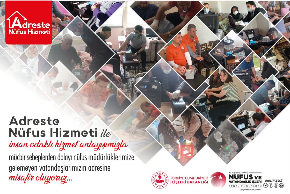 🚗💼 Siz bize gelemiyorsanız, biz size geliriz…

Adreste Nüfus Hizmetinden yararlanmak için;

Bir yakınınızın, gelemeyeceğinizi beyan eden belge ve dilekçe ile Nüfus Müdürlüklerine başvuru yapması yeterlidir.✅

#HayatınızınHerAnında