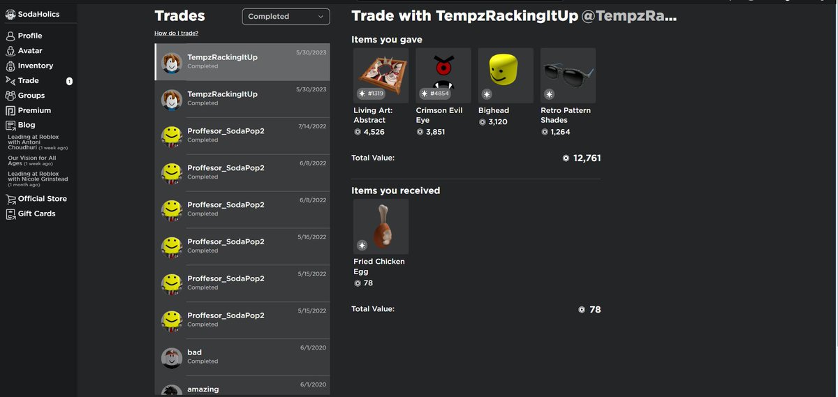 SodaClown's tweet photo. Lost 100k+ value of limiteds and having a hard time receiving a rollback. Please help likes and rts appreciated #Roblox https://t.co/cgbOYN2A0N