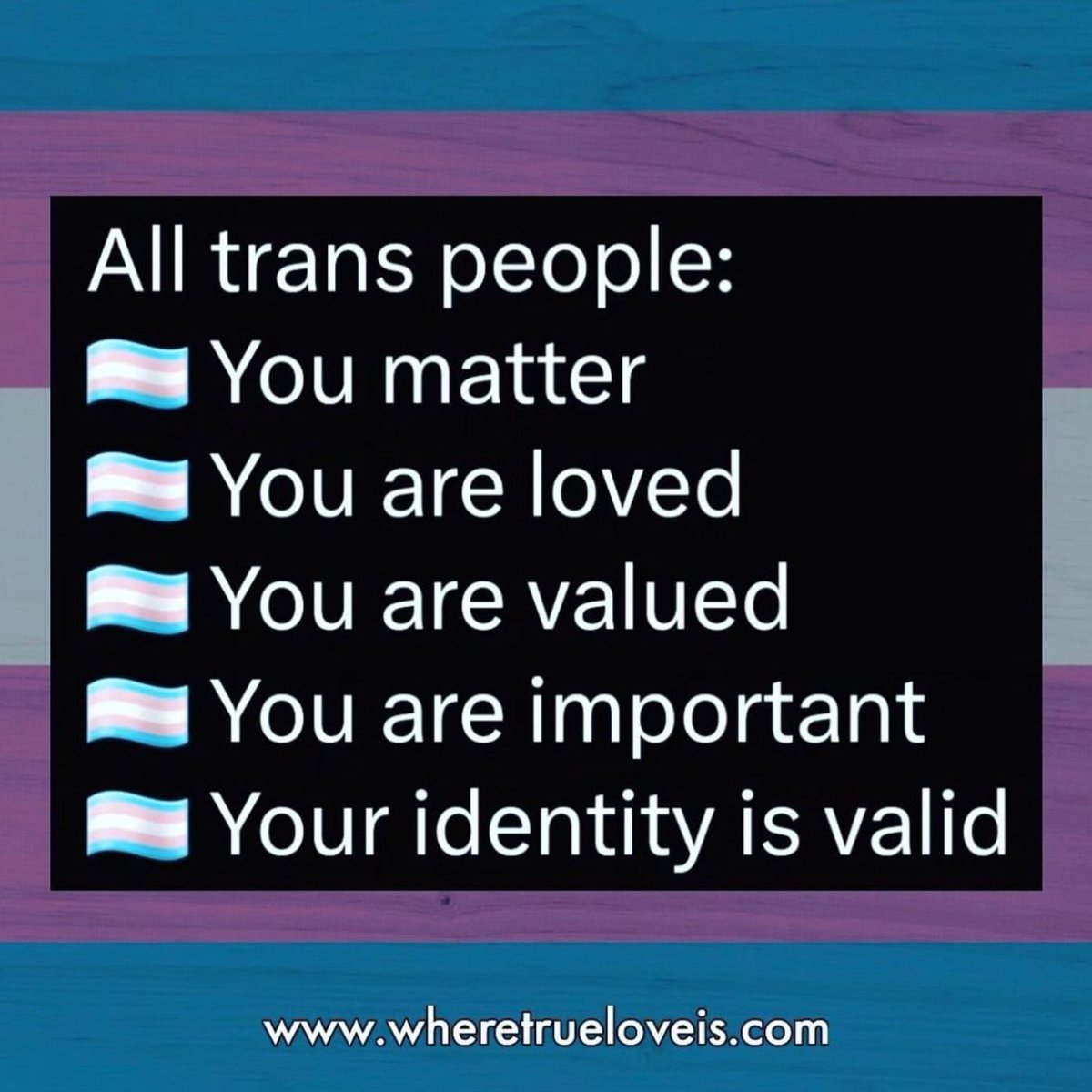 WhereTrueLoveIs's tweet photo. #TransRightsAreHumanRights
🏳️‍⚧️🏳️‍⚧️🏳️‍⚧️🏳️‍⚧️🏳️‍⚧️🏳️‍⚧️🏳️‍⚧️🏳️‍⚧️🏳️‍⚧️
🩷🩷🩷🤍🤍🤍🩵🩵🩵
#TransRightsAreHumanRights https://t.co/2ivkyuldNJ
