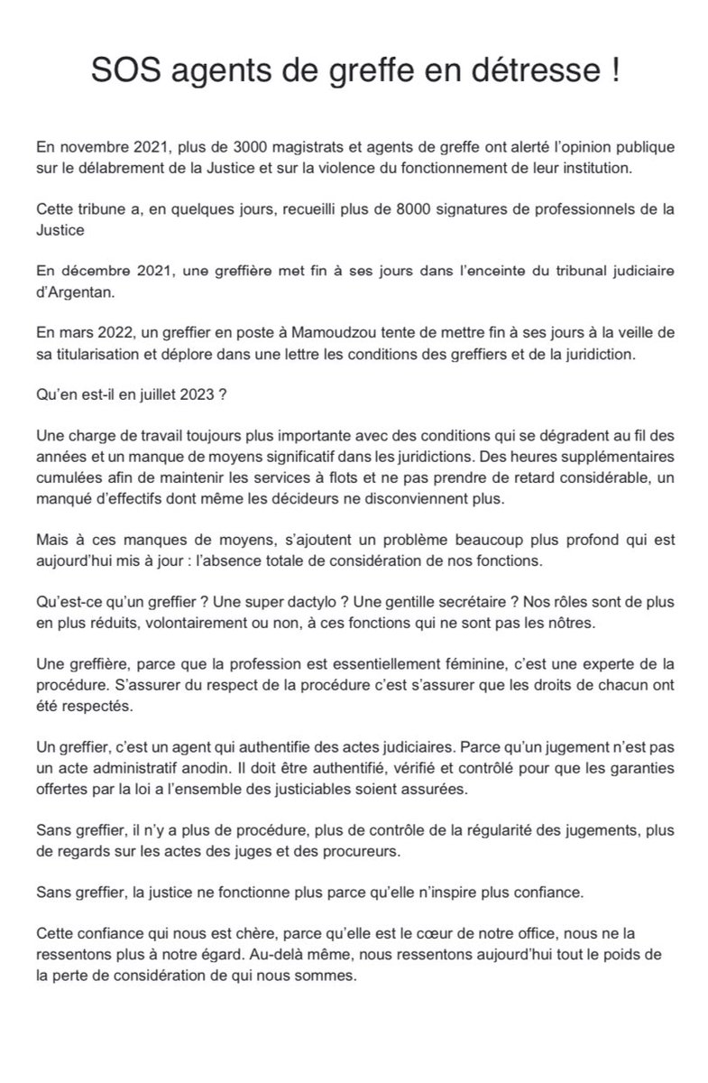 Riiingmybells's tweet image. Ce 03 juillet, grève et manifestations des #GreffiersEnColère et des personnels de greffe dans toutes les juridictions, pour une juste revalorisation et l’amélioration de leurs conditions de travail #JusticeMalade
