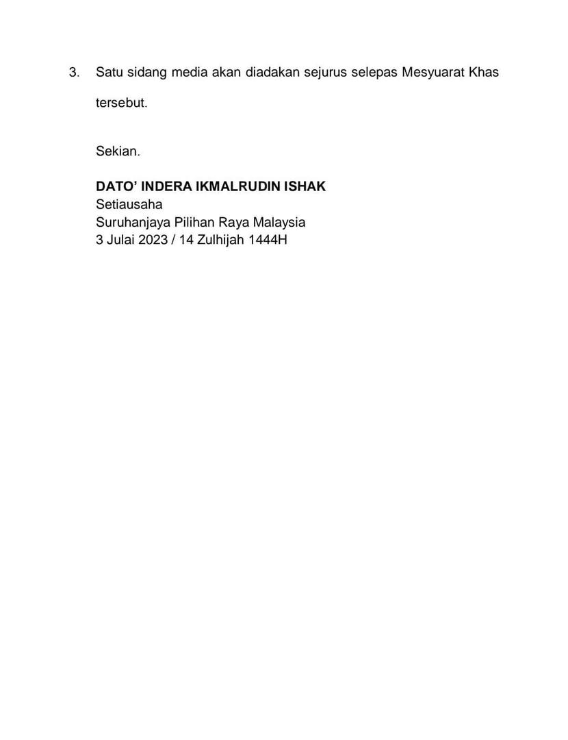 MUDAxSelangor's tweet photo. Suruhanjaya Pilihan Raya Malaysia (SPR) akan mengumumkan tarikh dan calon-calon untuk PRN Dun ke-15 pada hari Rabu, 5 Julai 2023.
#PRNDUN15 #PartiMUDA #Politikbaru https://t.co/iusyeSJxlD