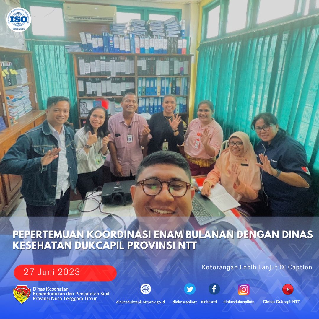 dinkesntt's tweet photo. 27 Juni 2023
Pertemuan Koordinasi Enam Bulanan dengan Dinkes Dukcapil NTT bersama Kabid P2P, Kepala Seksi P2PM, Tim TBC Dinkesdukcapil, Staff GF TBC dan Tim Persatuan Karya Dharma Kesehatan Indonesia (PERDHAKI) Wilayah Keuskupan Agung Kupang.
#dinkesdukcapilntt2023 #P2PM #tbcntt https://t.co/RTRLHp27b5