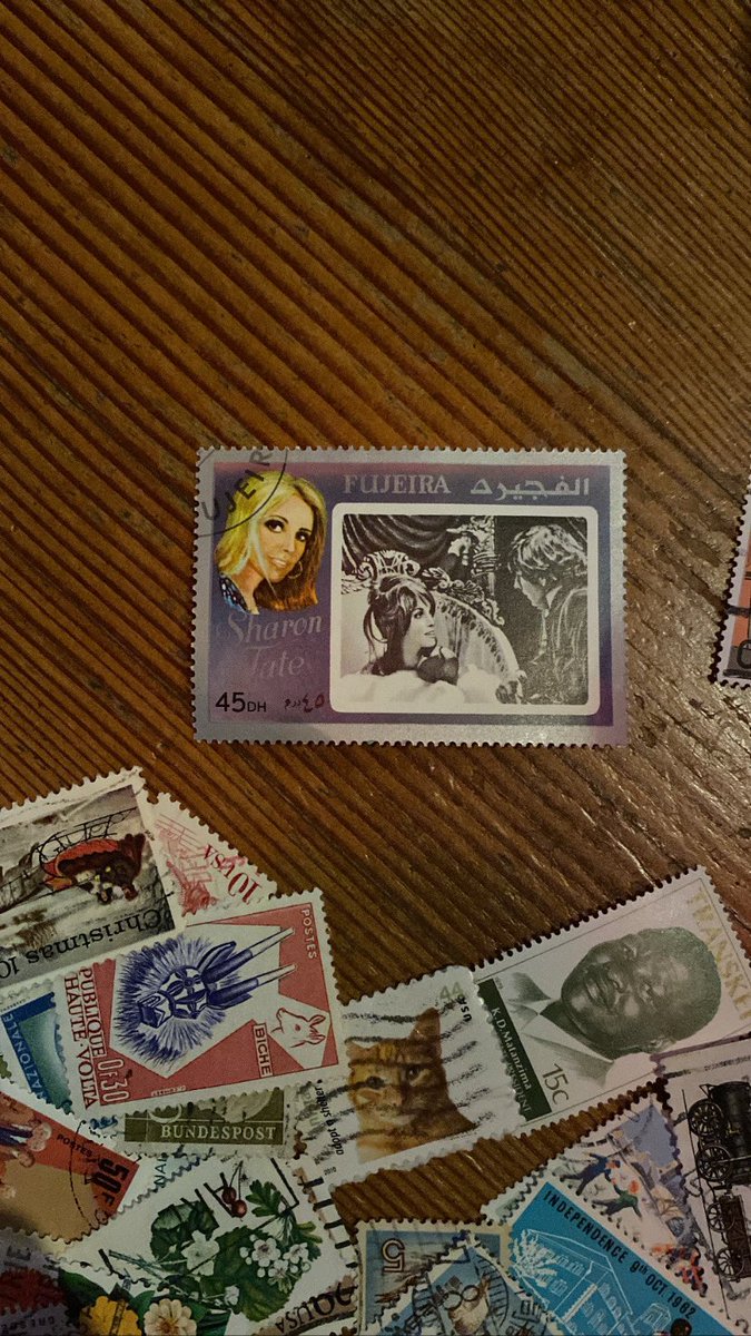 sitting in a bar going through a $4 pack of stamps from the antique store — here is sharon tate and roman polanski from 1970 now-UAE (@fffjayare) fujeira on one https://t.co/AopHaeOEYc