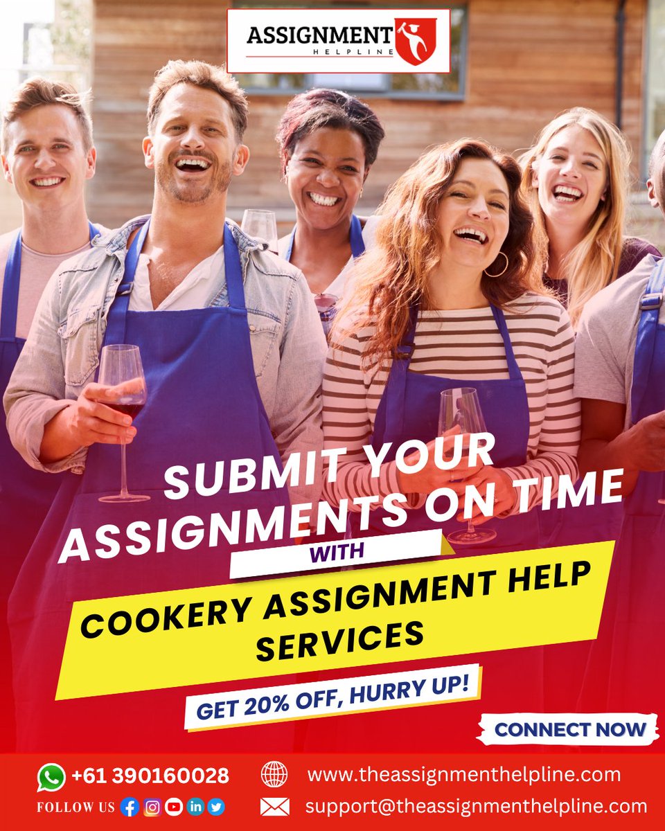 _the_assignment's tweet image. Do you have #cookeryassignments to do? But does it seems difficult to submit it on time? No worries! We got a #solution. You just need to contact our #Cookeryassignmenthelpers, and our #experts will ensure to #deliver your #assignmentontime.

#assignmenthelper #ExpertService