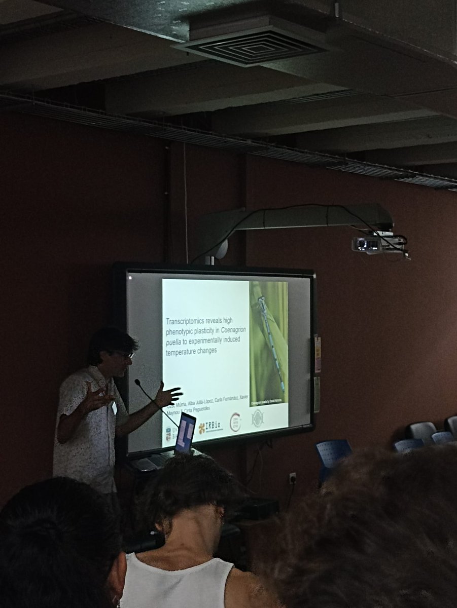 ThermAdaptIRBio's tweet photo. On the last day of the International Congress of Odonatology #ICO2023, @CescMurria has explained the phenotypic plasticity of Coenagrion puella based on differences of gene expression across heat shock treatments. Results of @ThermAdaptIRBio funded by @IRBioUB https://t.co/s3UFdHLULv