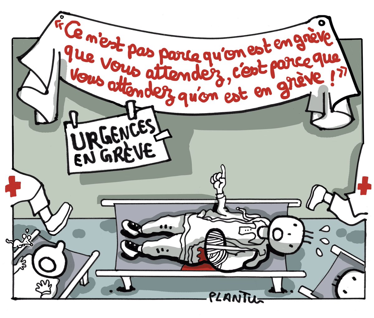 Les URGENCES en grève 
pour 24 heures.