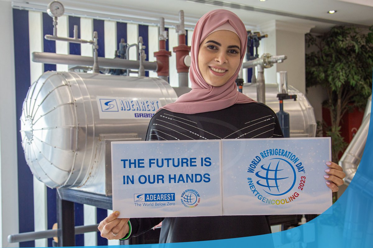 Our #CoolingChampion Dania celebrated #WorldRefrigerationDay with us for the first time this year.  

#WREFD23 #Refrigeration #IndustrialRefrigeration #CommercialRefrigeration #EnergyEfficiency 
#ADEAREST #ATIGHoldingCompany