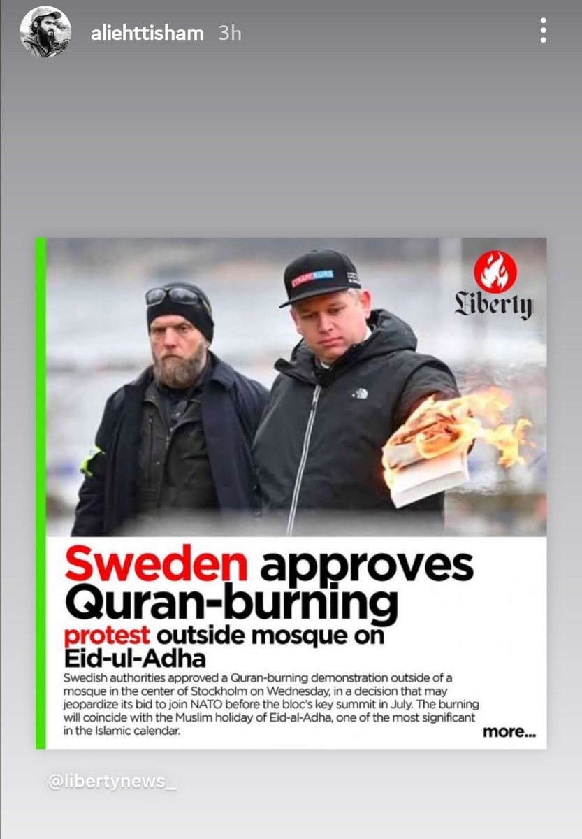 BintayIqbal12's tweet photo. Q) Why did blasphemy occur under state protection in Sweden, France, Norway, etc.after every few months or years?
Ans
1)to incite/provoke Muslims
&amp;
2) to evaluate how much iman Muslim still possess through how the Muslim community responds &amp; acts
1/
#Sweden #BoycottSwedishBrands https://t.co/kQTKDQJEUw