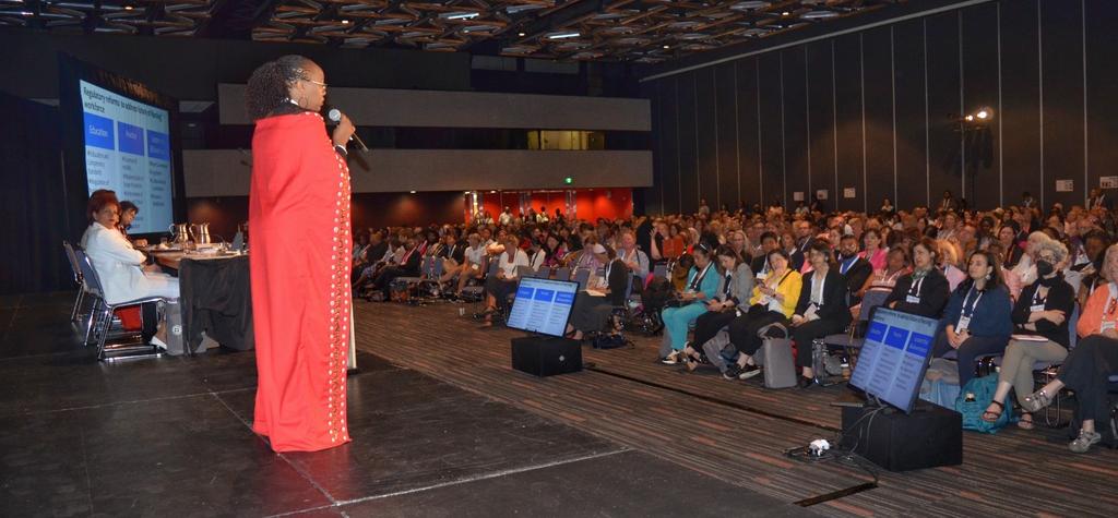 NCKenya's tweet photo. Regulatory reforms are crucial to shaping a robust &amp; sustainable nursing workforce that can effectively address future challenges in healthcare- Registrar/CEO @EdnaTallam during #ICNCongress main session: Driving the professional practice of nursing through regulation &amp; education https://t.co/FT8Bub6jtV