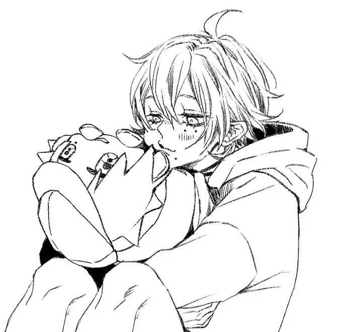 休憩中にざざっと描いたさぶちゃんが可愛いからあとで色も塗る🥰🫶 